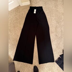 Chic Black Wide Leg Women's Pants
